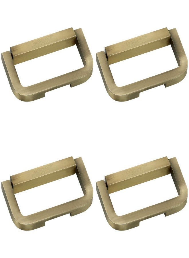 فاست مقبض سحب صندوق عتيق من الفولاذ المقاوم للصدأ والنحاس - عبوة من 4 قطع (أصفر) - Image 1